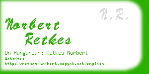 norbert retkes business card